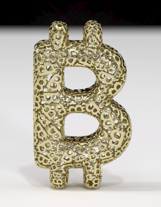 "Bitcoin Fractal" Statue