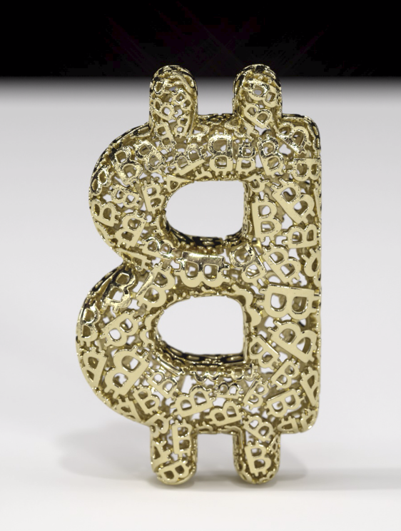 "Bitcoin Fractal" Statue