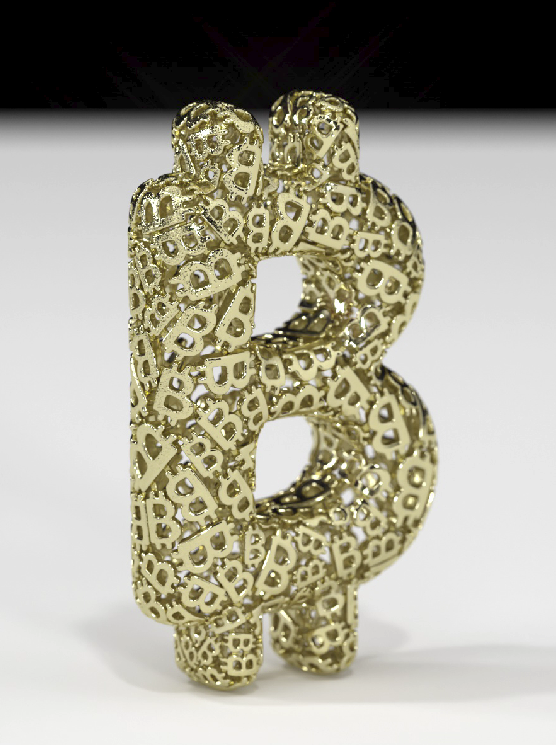 "Bitcoin Fractal" Statue