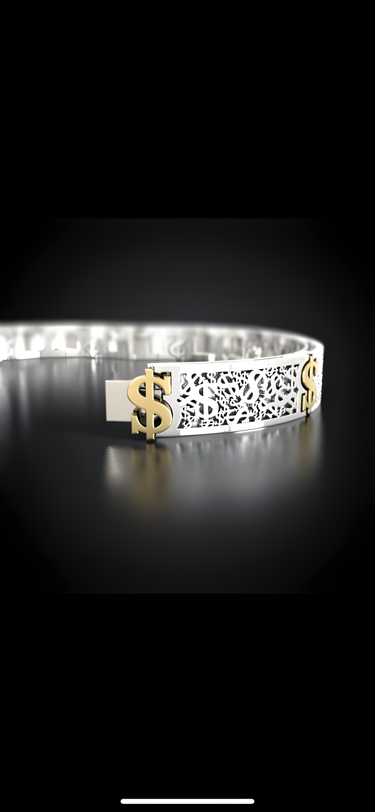 Gold "Dollar bracelet"