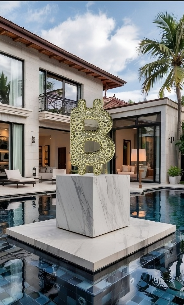 "Bitcoin Fractal" Statue