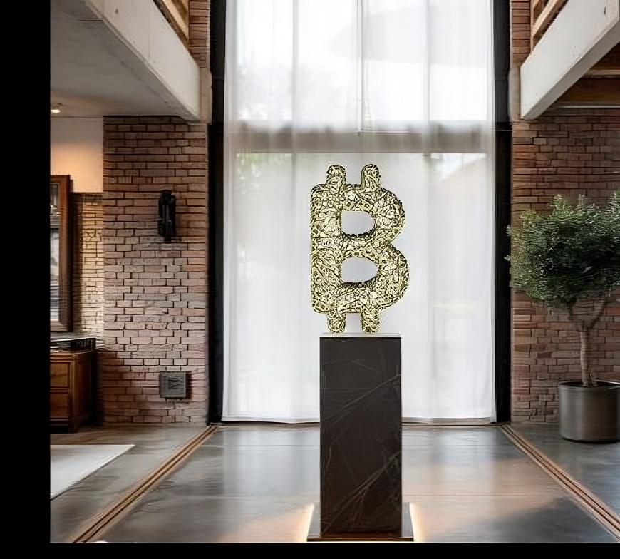 "Bitcoin Fractal" Statue
